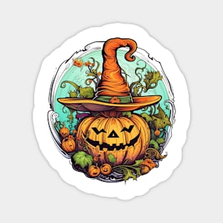 Retro Witchy Halloween #4 Magnet