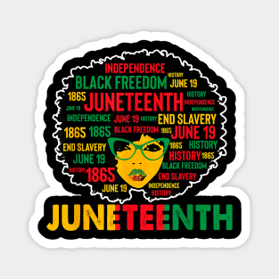 Juneteenth Women Queen African American Black Afro Magnet