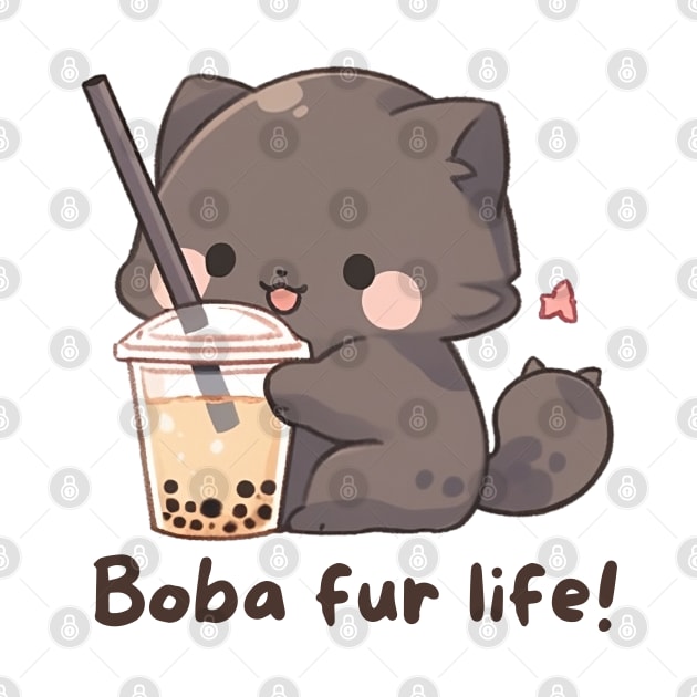 Boba Cute Shirt Cat Boba Shirt Bubble Tea Gift for Cat Mom Kawaii K-Pop Shirt For Boba Lover Funny Cat Mom Apparel by DaddyIssues