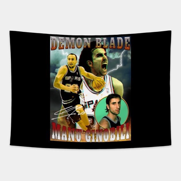 The Demon Blade Bootleg Tapestry by RetroVania