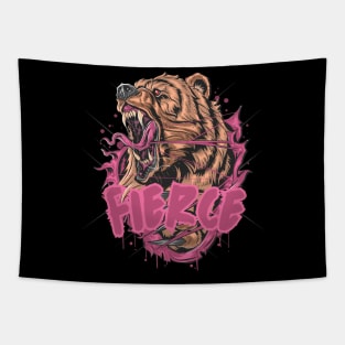 Fierce Bear- Embrace Your Inner Beast Tapestry