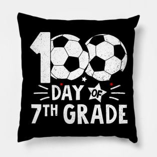 100 Days Of Seventh Grade Teacher 100th Day Of School Soccer Pillow