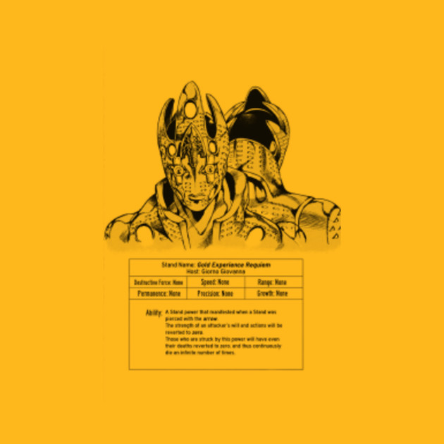 Gold Experience Requiem Stand Stats - Jojos Bizarre ...