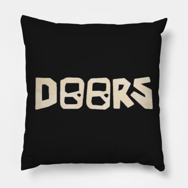 DOORS? hide and Seek Horror Pillow by souvikpaul