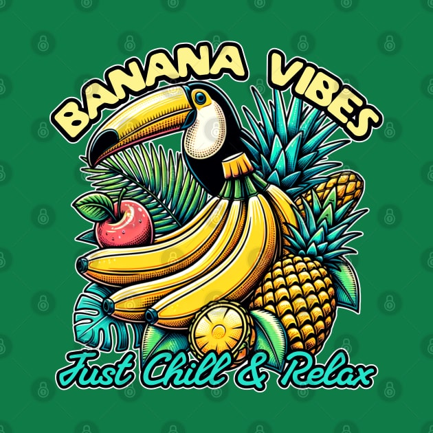 Banana Vibes Just Chill And Relax by Odetee