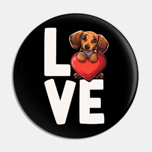 Love Dachshund Pin