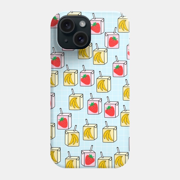 Cute Strawberry Milk and Banana Milk Phone Case by kapotka