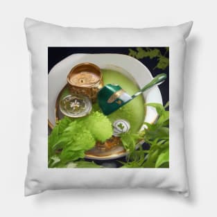 Matcha Japanese Green Tea Vintage Pillow