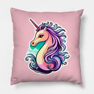Magical Unicorn Seahorse Pillow
