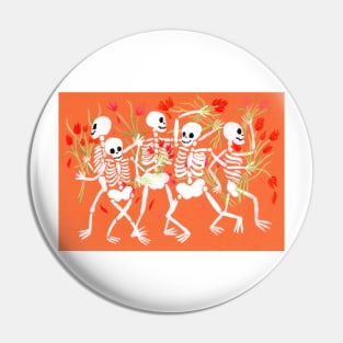 Dancing Skeletons Pin