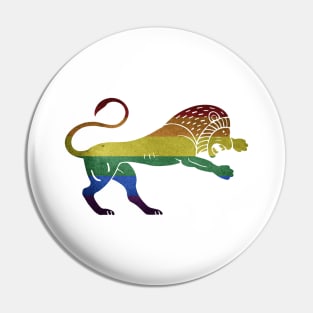 Gay Pride Lion Art Pin