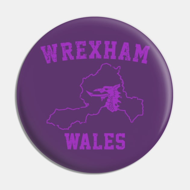 Wrexham Wales / Cymru Pin by Botak Solid Art