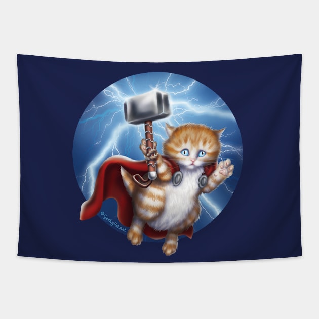 Thor Kitten Tapestry by GeekyPet