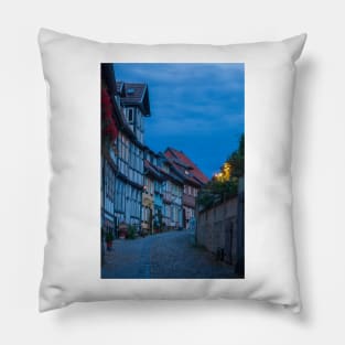 Schlossberg, old town, Quedlinburg; Harz, Saxony-Anhalt; Germany, Europe Pillow