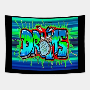 Drum Drums Graffit by LowEndGraphics Tapestry