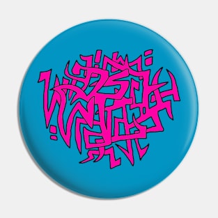 80's graffiti logo Pin