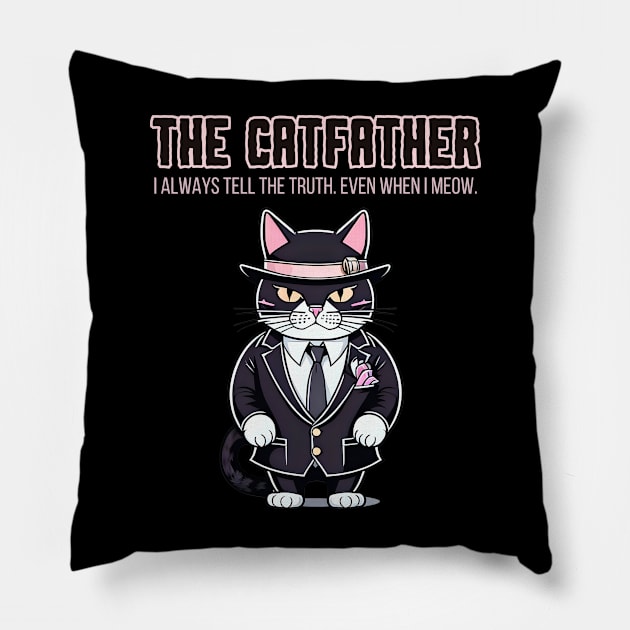 The Catfather tells the truth Pillow by Apalachin
