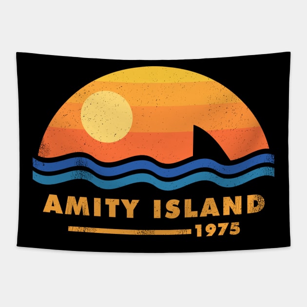 Amity Island 1975 Tapestry by Sachpica