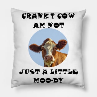 Moody Cow Pillow