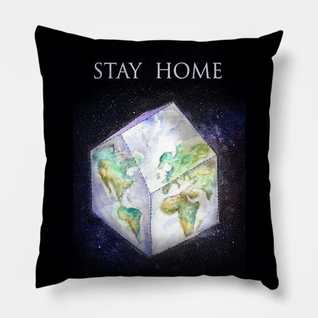 STAY HOME Pillow by Luis Quintano