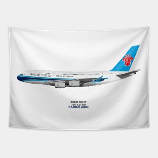 Illustration of China Southern Airbus A380 Tapestry