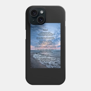 Desiderata Poem By The Sea Phone Case