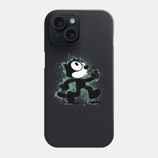 Felix The Cat Walking Spray Paint Phone Case