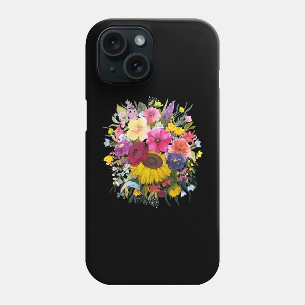 Colorful Flowers Phone Case by saskece