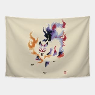 Traditional Mythical Kitsune Tapestry