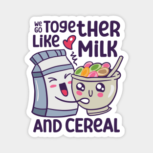 Milk and Cereal Pair - Love Couple Magnet