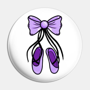 Purple Ballerina Ballet Dance Shoes Pin