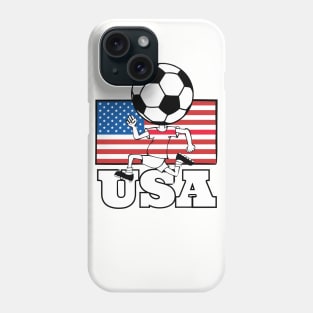 Soccer Fan with Flag Kid Phone Case