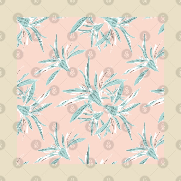 Hawaii soft pastel colors pattern by Earthy Planty