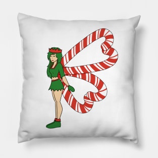 Candy Cane Fairy Elf Pillow