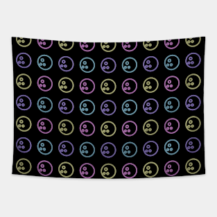 Bowling Balls Retro Neon Tapestry