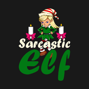 Christmas Sarcastic Elf Festive Xmas T-Shirt