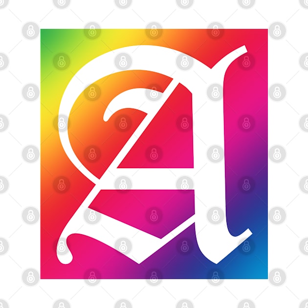 Rainbow White Letter A by Ven0mBlast