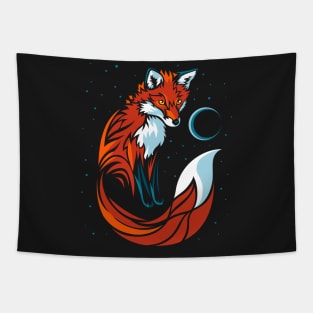 Tribal tail fox Tapestry