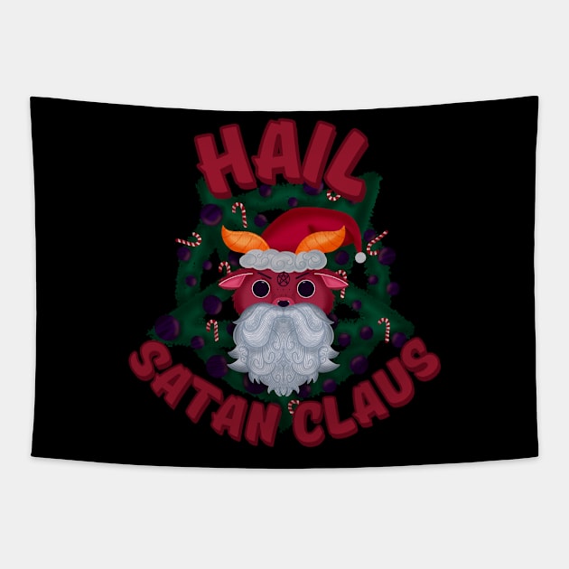 Hail Satan Claus Tapestry by GiveMeThatPencil