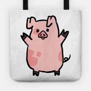 Happy Cute Cartoon Piggy Tote