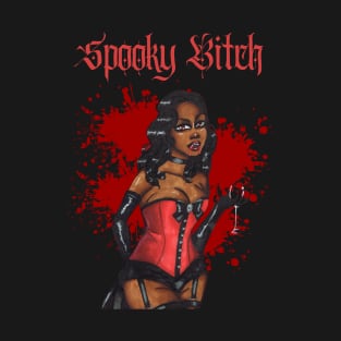 Spooky B**h Lady Dracula Pinup T-Shirt