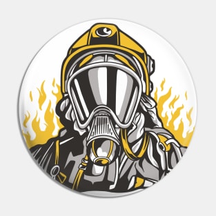 firefighter-in-uniform Pin