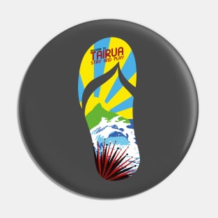 Tairua Jandal (Front Print) Pin