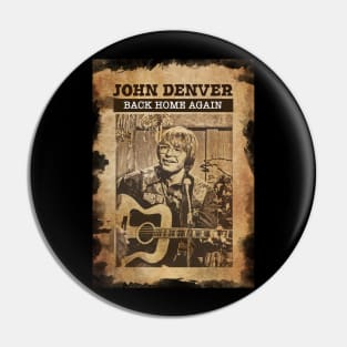 Vintage Old Paper 80s Style John Denver Pin