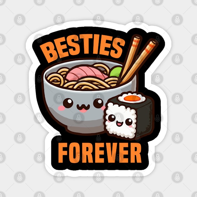 Besties Forever Ramen With Sushi Magnet by MoDesigns22 