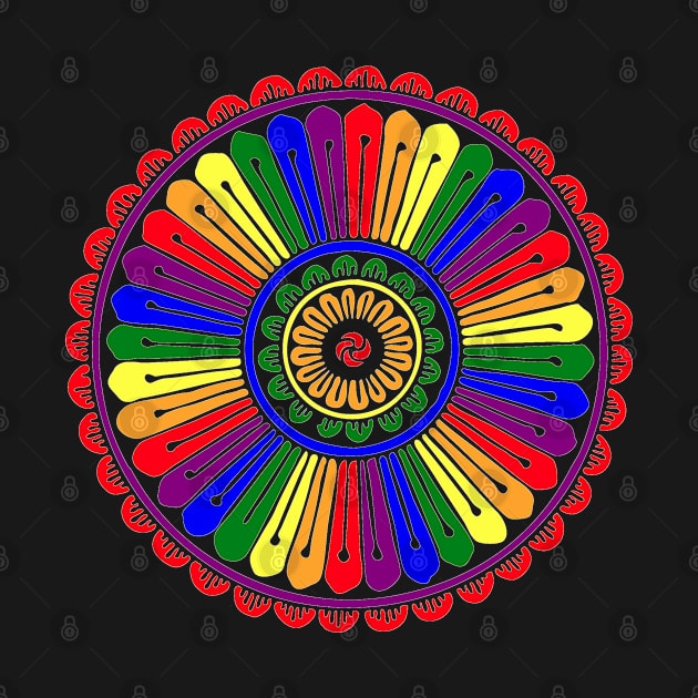 Rainbow Mandala by Nuletto