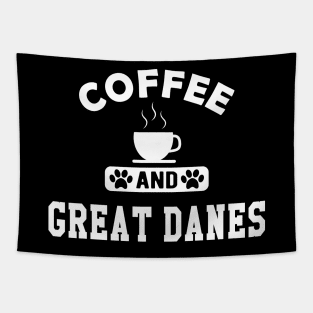 Great Dane Dog - Coffee and great danes Tapestry