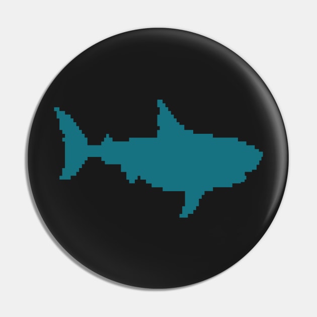 San Jose Hockey Shark Pixel Pin by OrganicGraphic