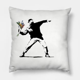 Flower Thrower Graffiti Pillow