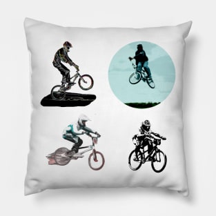 stickers pack bmx Pillow